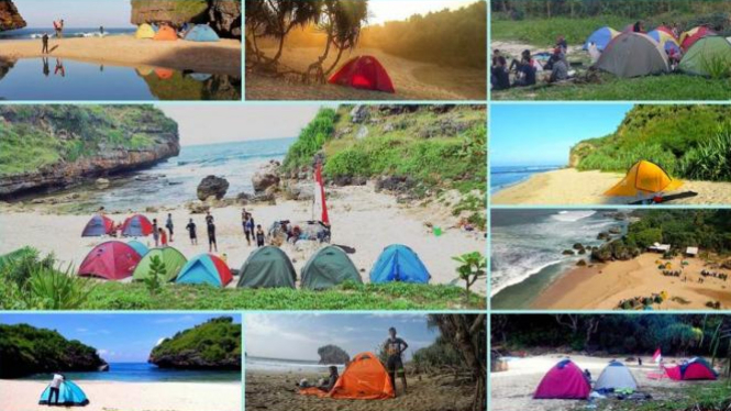 Sepuluh Pantai Terbaik Untuk Kemping Di Gunungkidul Viva