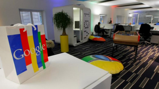 Suasana kantor Google di Paris, Prancis. 