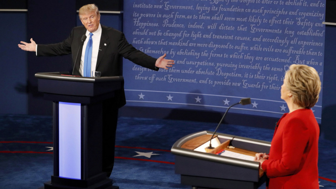 Hilarry dan Trump ikuti Debat Calon Presiden AS