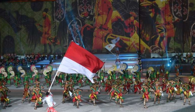 Suasana penutupan Pekan Olahraga Nasional XIX/2016 Jawa Barat