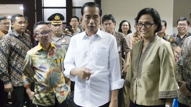 Presiden Jokowi dan Menteri Keuangan Sri Mulyani.