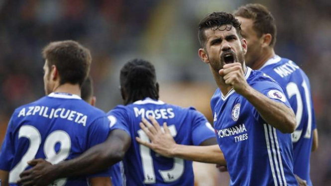 Penyerang Chelsea, Diego Costa (kanan)