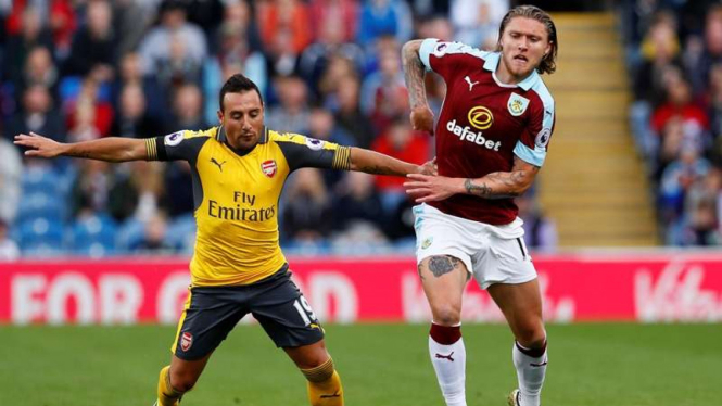 Pertandingan Burnley kontra Arsenal di ajang Liga Inggris