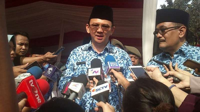 Gubernur DKI Jakarta, Basuki Tjahaja Purnama dan Wagub Djarot Saiful Hidayat.