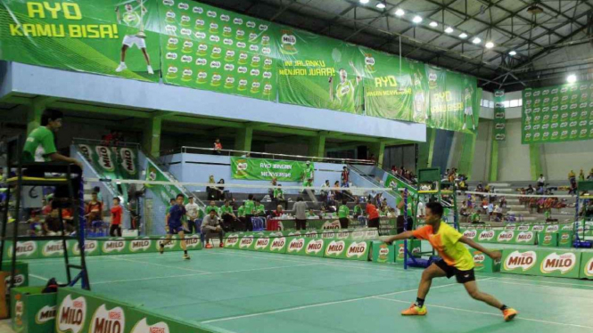 Suasana pertandingan SIRNAS-MILO School Competition Banjarmasin. 