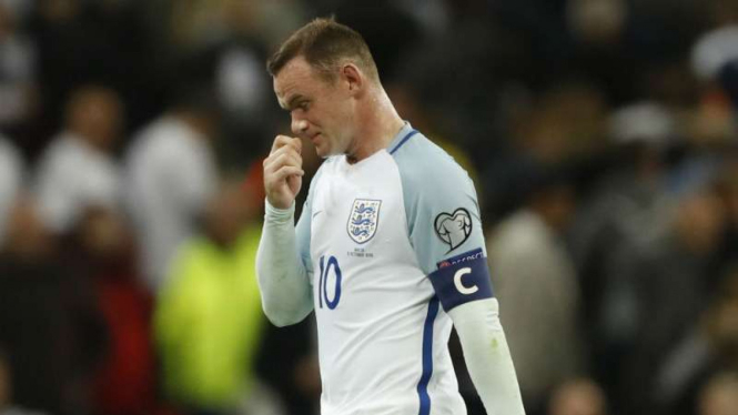 Kapten timnas Inggris, Wayne Rooney.