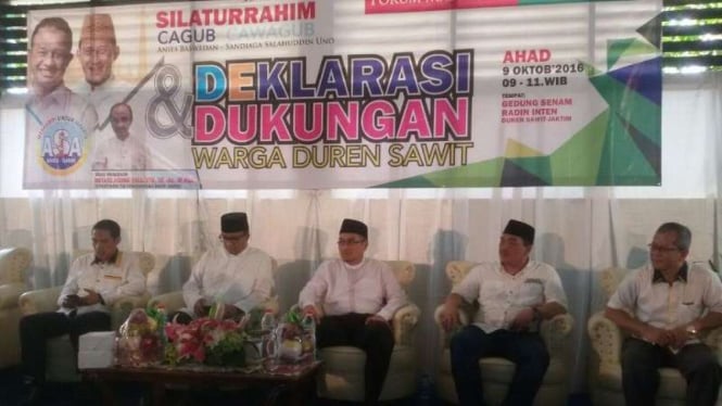 Deklarasi dukungan warga Duren Sawit untuk Anied-Sandi