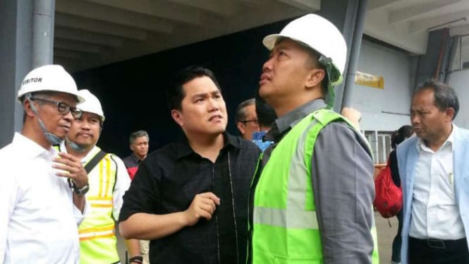 Menteri Pemuda dan Olahraga, Imam Nahrawi, bersama Erick Thohir.