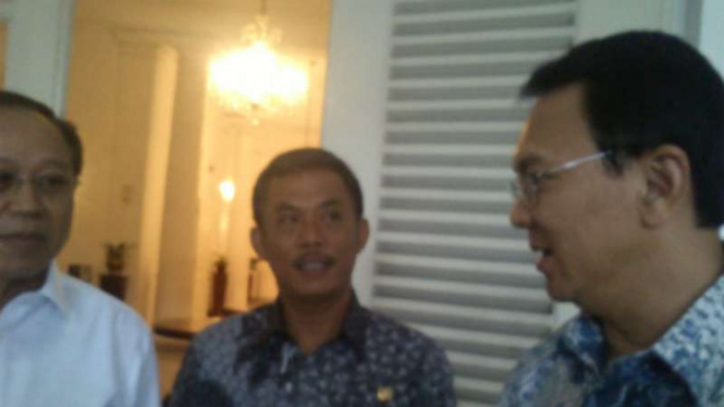 Djan Faridz, Prasetio Edi dan Basuki Tjahaja Purnama bertemu di Balai Kota DKI, Kamis, 13 Oktober 2016.