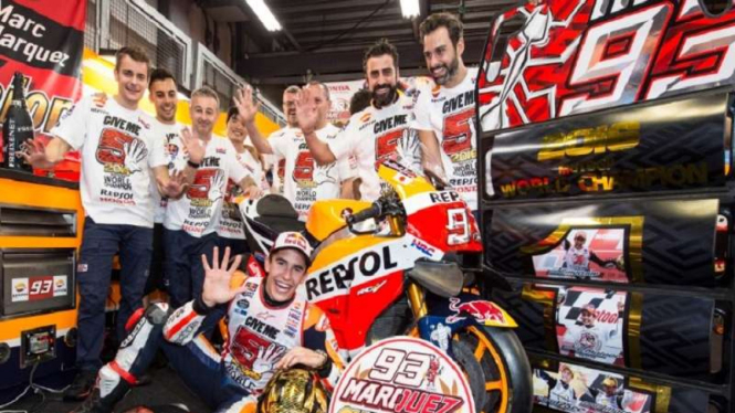 Marc Marquez usai memastikan gelar juara MotoGP 2016