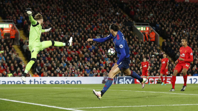 Liverpool saat menjamu Manchester United di Anfield