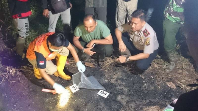 Lokasi penemuan serpihan tulang dan gigi Pelda Aceng di Dusun Meranti.
