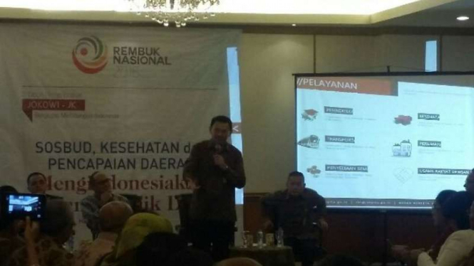 Gubernur DKI Basuki Tjahaja Purnama di acara Rembuk Nasional