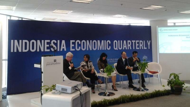 Kepala Perwakilan Bank Dunia untuk Indonesia, Rodrigo Chaves, saat pemaparan Indonesia Economic Quarterly.