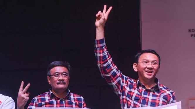 Basuki Tjahaja Purnama dan Djarot Saiful Hidayat dapat nomor urut 2 untuk Pilkada DKI Jakarta. 