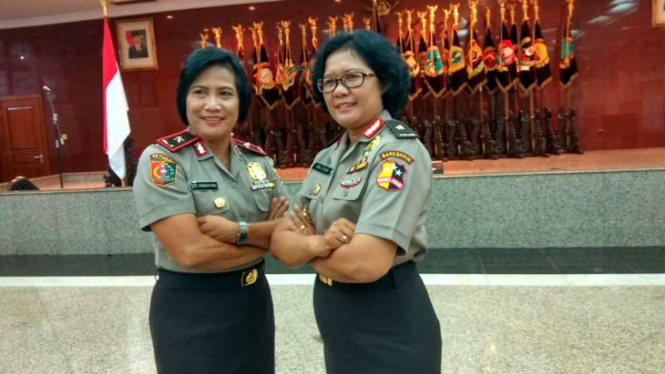 Brigadir Jenderal Polisi Sri Handayani dan Brigadir Jenderal Polisi Ida Utari, dua polwan berpangkat jenderal yang tersisa di institusi Kepolisian RI, Rabu (26/10/2016)