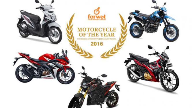 Lima finalis Forwot Motorcycle of The Year 2016.