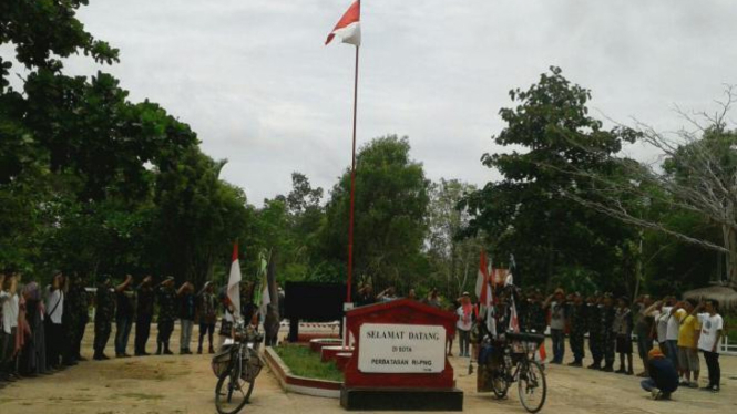 Upacara bendera akhiri perjalanan Gowes 100 Hari dari Sabang sampai Merauke.