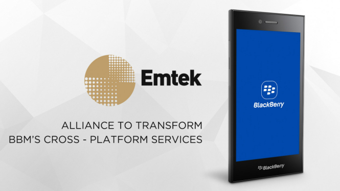 Logo Emtek dan BlackBerry Messenger