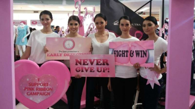 Kampanye dukungan cegah kanker payudara.
