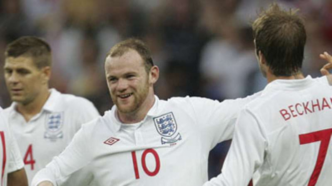 Steven Gerrard, Wayne Rooney dan David Beckham