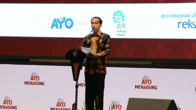 Presiden Joko Widodo dalam acara Hari Menabung Sedunia di JCC