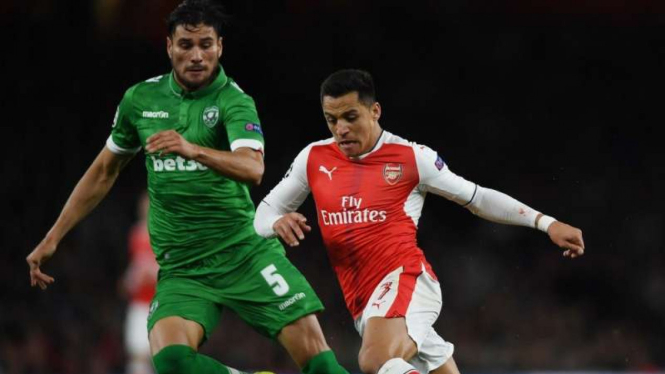 Pertandingan Arsenal kontra Ludogorets Razgrad di ajang Liga Champions