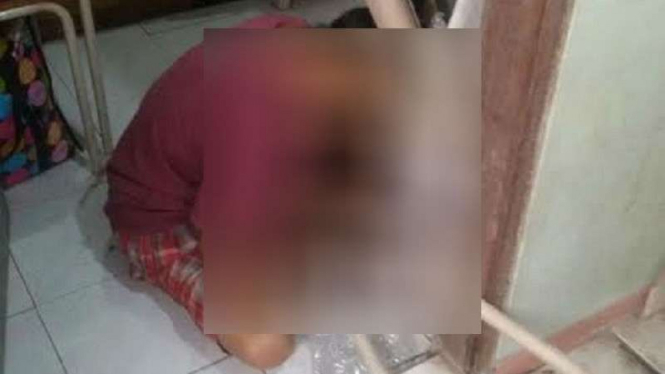 Kondisi Arwiyani ketika ditemukan tewas di rumah majikan di Bekasi Selatan.