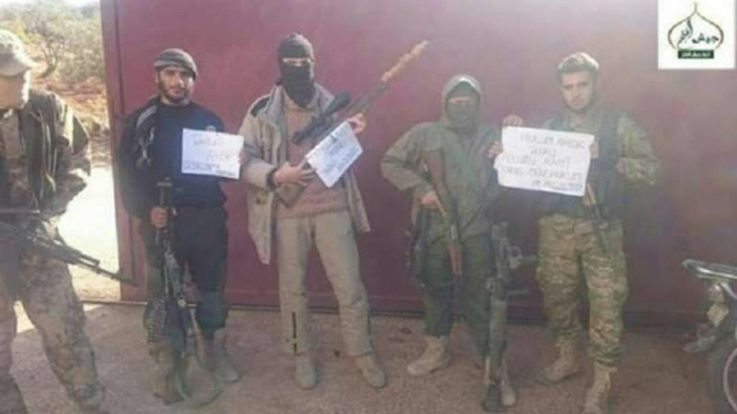 Kelompok bersenjata di Suriah tuliskan nama Ahok.