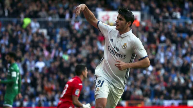 Penyerang Real Madrid, Alvaro Morata.