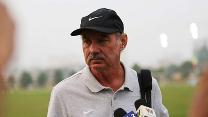 Pelatih Timnas Indonesia, Alfred Riedl.