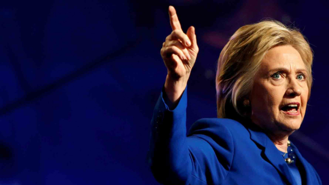 Capres AS Hillary Clinton saat berkampanye di Washington, Amerika Serikat.