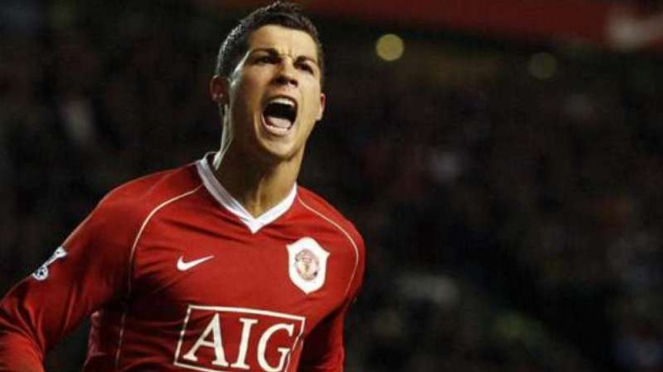 Cristiano Ronaldo saat memperkuat Manchester United
