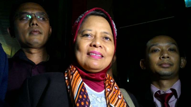 Marwah Daud Ibrahim di Markas Polda Jatim pada Rabu malam, 9 November 2016