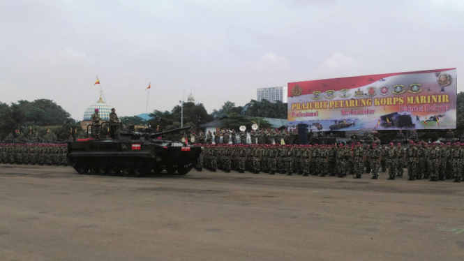 Presiden Joko Widodo di Markas Korps Marinir Cilandak