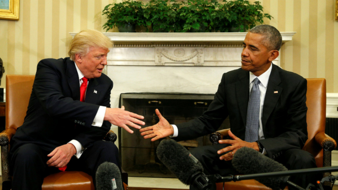 Presiden Barack Obama bertemu dengan Presiden terpilih Donald Trump.