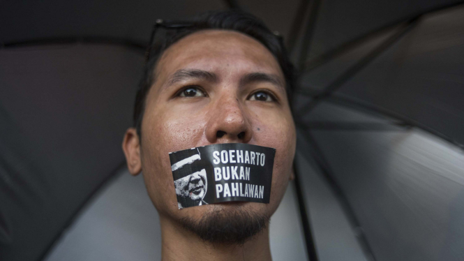 Ilustrasi-Aksi protes terhadap pelanggaran HAM di Indonesia
