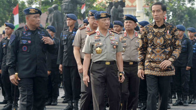 Presiden Jokowi Kunjungi Markas Brimob