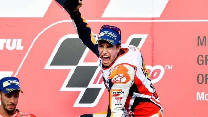 Pembalap Tim Repsol Honda, Marc Marquez