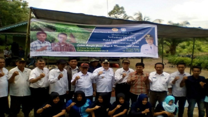 Panen raya cabai rawit oleh Karang Taruna Trisakti.