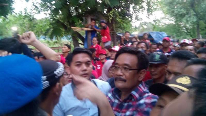 Calon Wakil Gubernur DKI Jakarta Djarot Saiful Hidayat saat berkampanye.