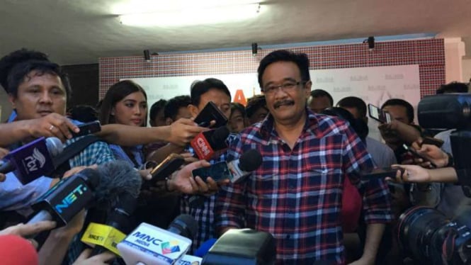 Djarot Saiful Hidayat saat berada di posko pemenangan Basuki-Djarot (Badja).