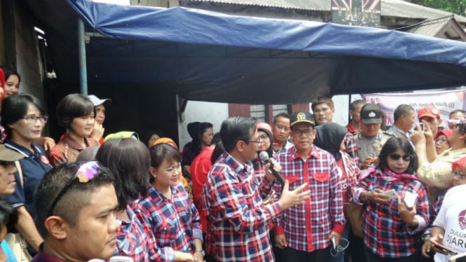 Calon Wakil Gubernur DKI Jakarta, Djarpt Saiful Hidayat sata blusukan