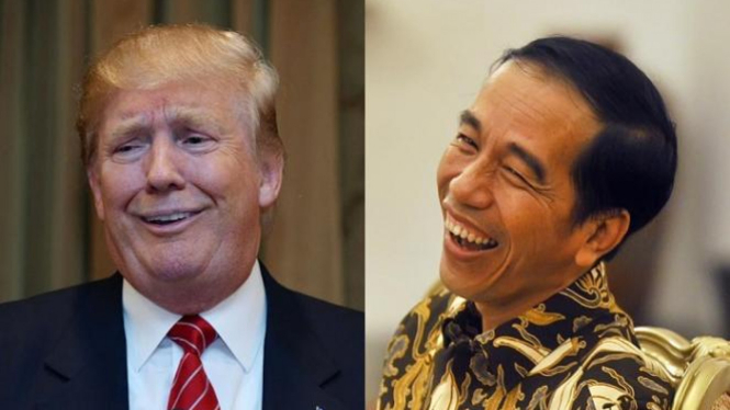 Donald Trump dan Jokowi.