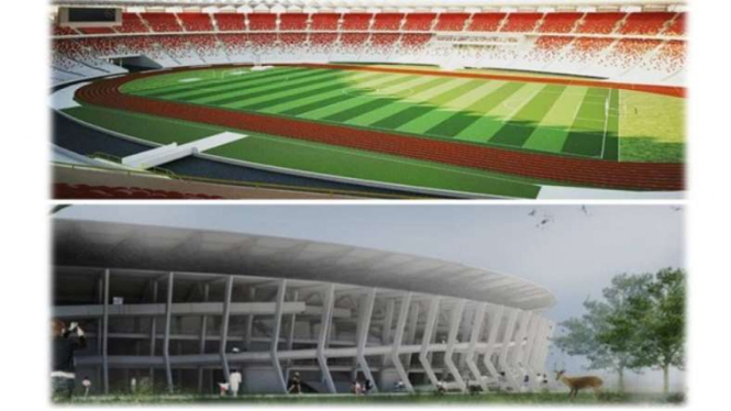 Tampilan desain baru Stadion Utama Gelora Bung Karno, Jakarta