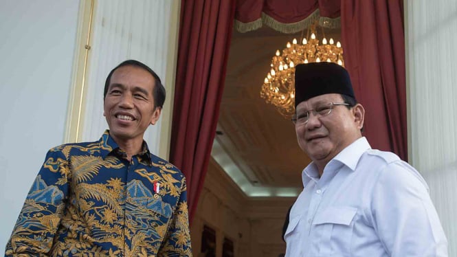 Pertemuan Presiden Joko Widodo dan Ketua Umum Partai Gerindra, Prabowo Subianto, di Istana Negara beberapa waktu lalu.