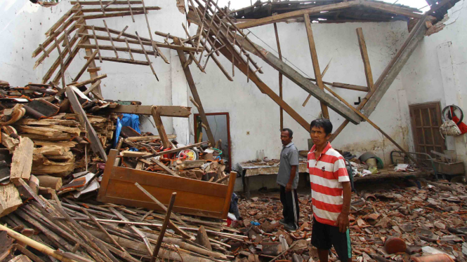 Ilustrasi dampak Gempa Malang.