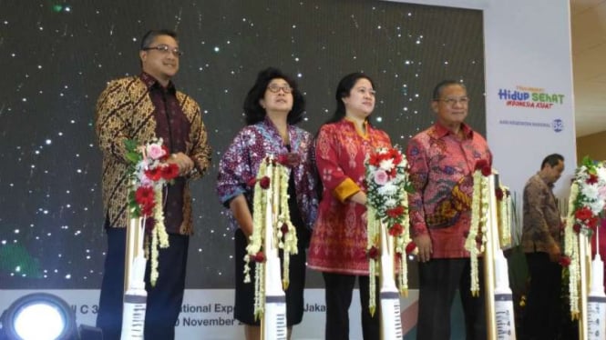 Menko Perekonomian Darmin Nasution membuka acara pameran kesehatan 