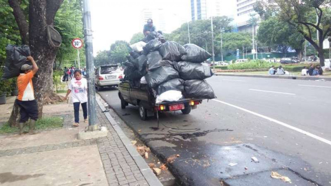 Peserta parade Bhinneka Tunggal Ika sudah membubarkan diri.