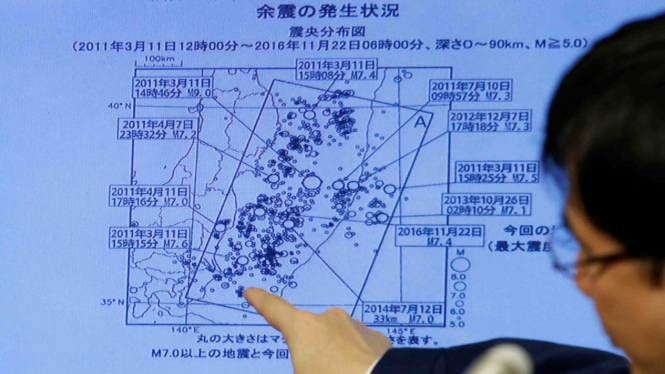 Peta bencana Jepang.